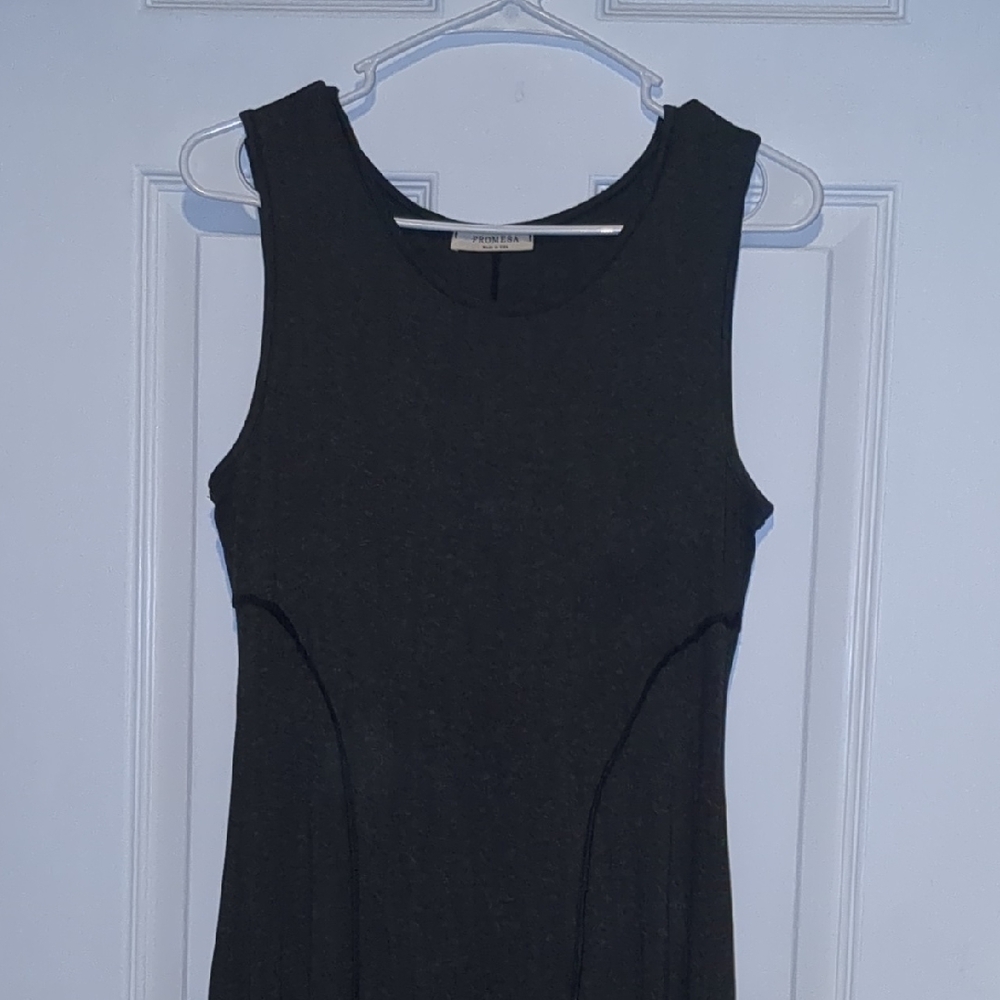 Promesa Charcoal Gray Maxi Dress
